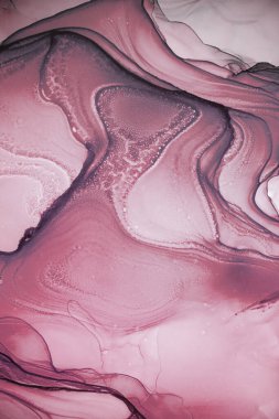 Alkol mürekkebi deniz dokusu. Artistik parlak sıçrama. Sıvı sanat eseri. Soyut ruhani girdap. Sanat eserinin bir parçası. Moda modern sanat. Gökyüzünden esinlenildiği kadar buhar ve dumandan da..