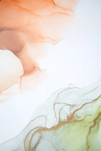 酒精油墨 风格包含大理石的涡旋或玛瑙的波纹 抽象画 可用作墙纸 邀请函 网站的时髦背景 — 图库照片