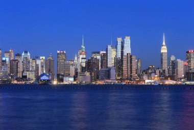 New York skyline Nj günbatımı sonra