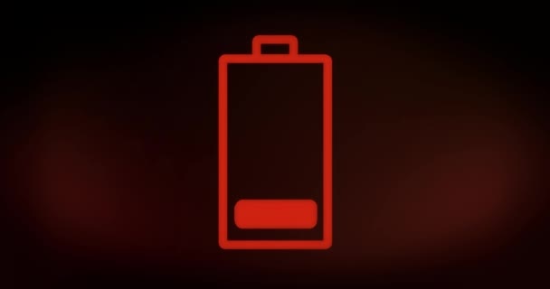 Battery Being Charged Animation — Stock Video