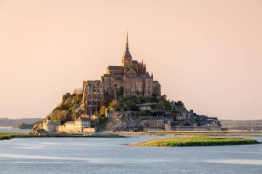 Ünlü Mont Saint Michel Katedrali - Unesco Dünya Mirası, Normandy, Fransa, Avrupa