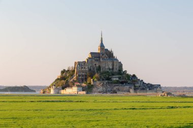 Ünlü Mont Saint Michel Katedrali - Unesco Dünya Mirası, Normandy, Fransa, Avrupa