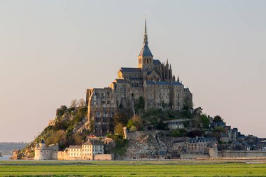 Ünlü Mont Saint Michel Katedrali - Unesco Dünya Mirası, Normandy, Fransa, Avrupa