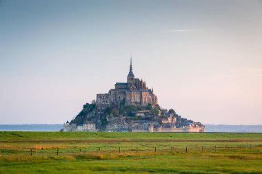 Ünlü Mont Saint Michel Katedrali - Unesco Dünya Mirası, Normandy, Fransa, Avrupa
