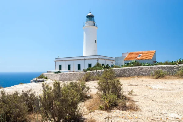 Faro Mola Világítótorony Formentera Sziget Spanyolország — Stock Fotó