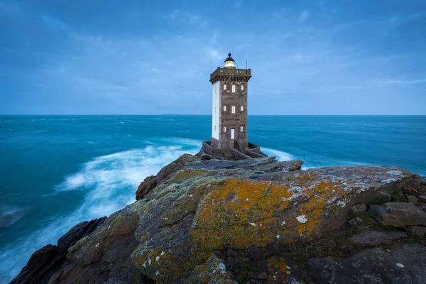 Phare Kermorvan Conquet Bretagne France Cet Endroit Est Partie Occidentale Images De Stock Libres De Droits