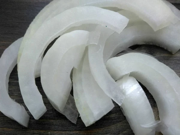 Cibo Fiore Bianco Pasta Legno Sano Ingrediente Legno Verdura Cipolla — Foto Stock