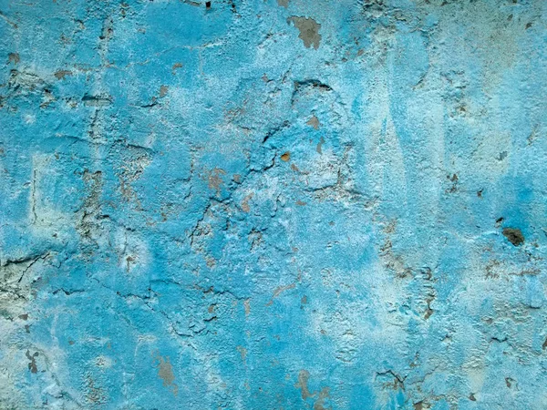 Old Wall Peeled Blue Yellow Texture Background — Stock Photo, Image