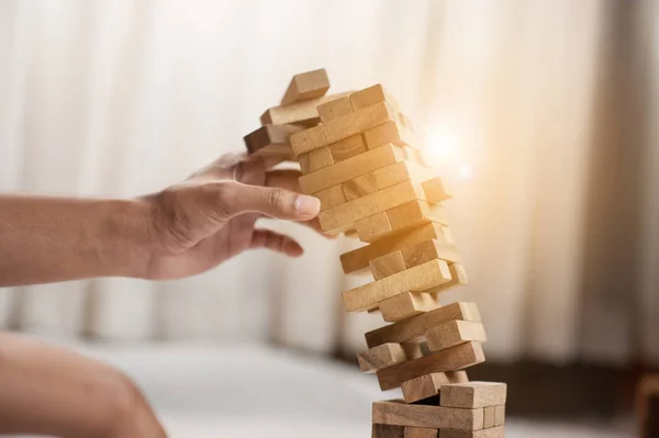 Fallisce Costruzione Della Torre Concetto Sfida Non Riesce Nel Commercio — Foto Stock