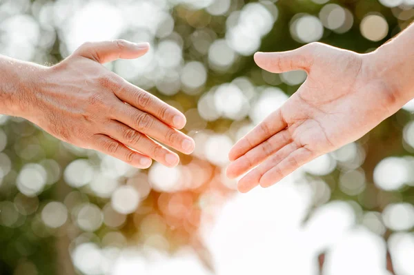 Helpende Hand Concept Dank Voor Steun Hoe Kan Helpen Internationale — Stockfoto