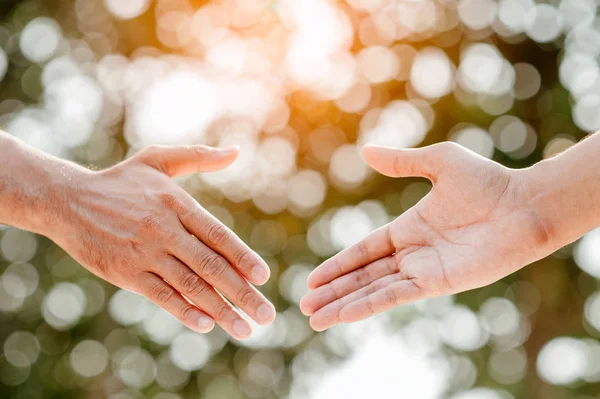 Helpende Hand Concept Dank Voor Steun Hoe Kan Helpen Internationale — Stockfoto