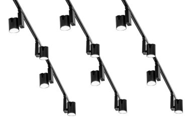 Siyah tavan ışıkları. İzole.