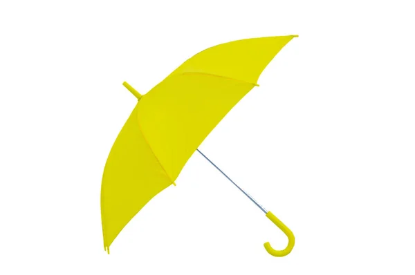 Желтый Зонтик Белая Изоляция — стоковое фото