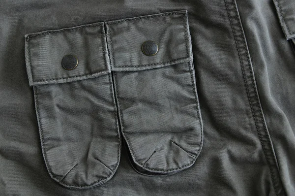 灰色长裤的特写口袋 工作服 — 图库照片