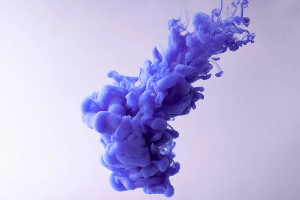 Colorful Ink swirling in water. Cloud of silky ink on white background.