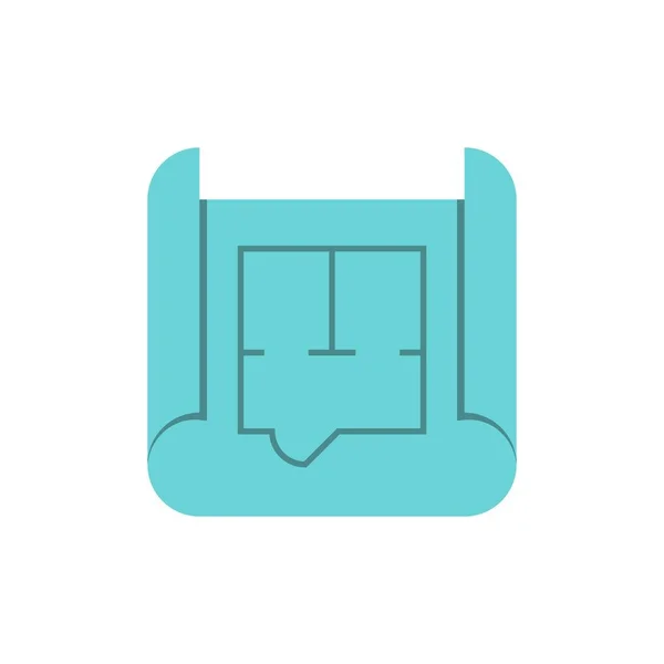 Blueprint roll flat icon — Stock Vector