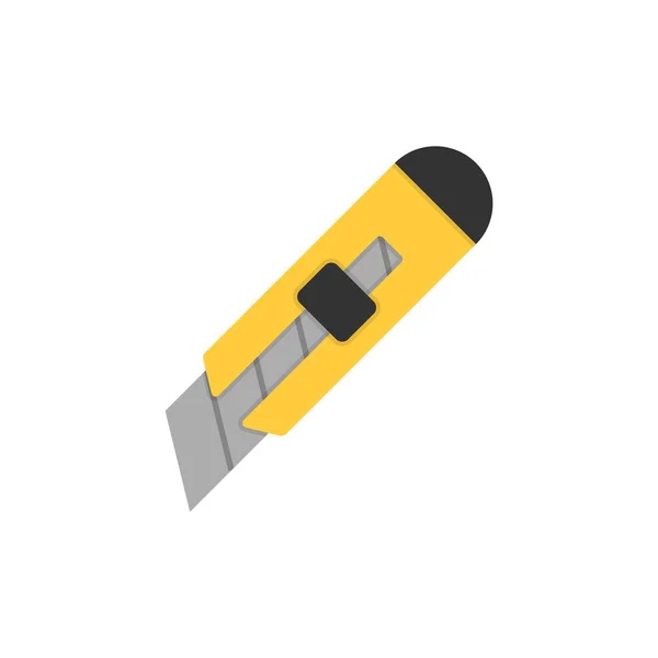 Couteau de papeterie icône plate — Image vectorielle