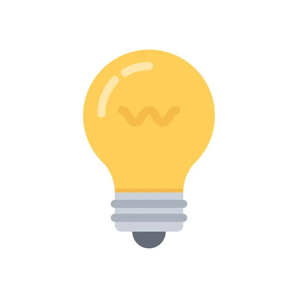 Lightbulb flat icon — Stock Vector