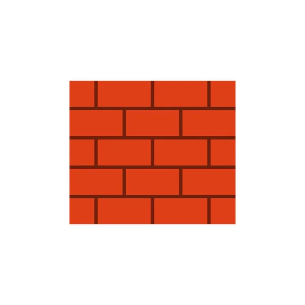 Brick wall flat icon — Stock Vector