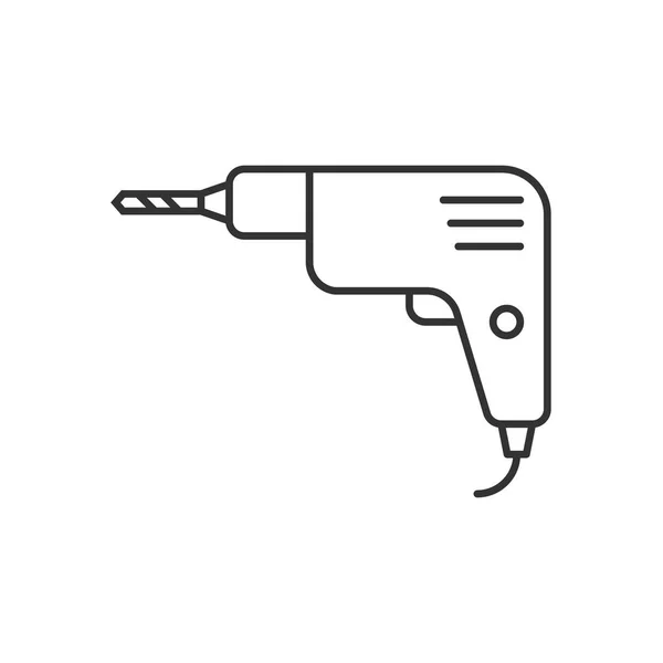 Pictogram van de omtrek van de boor — Stockvector