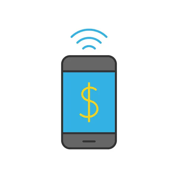 Icône de paiement mobile — Image vectorielle