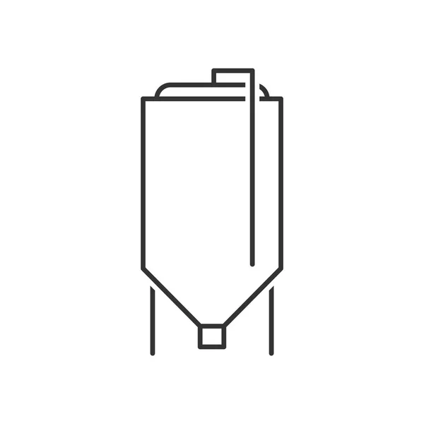 Ícone de contorno do tanque de cervejaria Ilustração De Bancos De Imagens