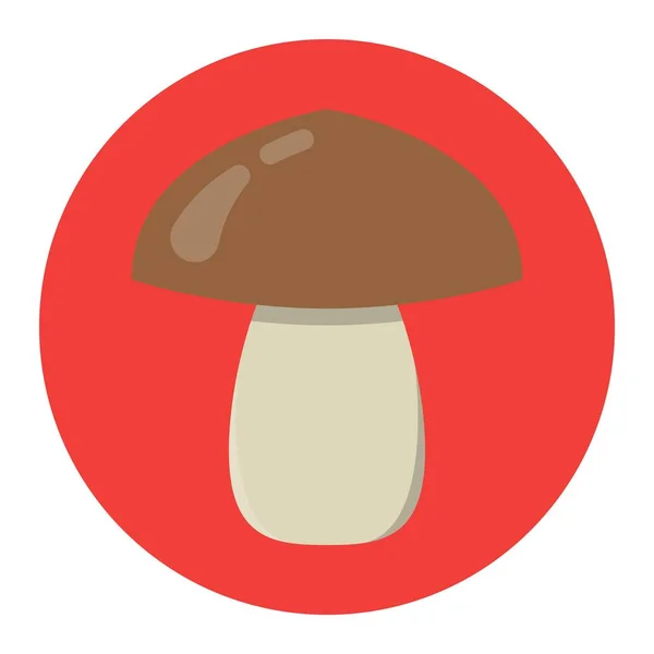 Icône plate champignon — Image vectorielle