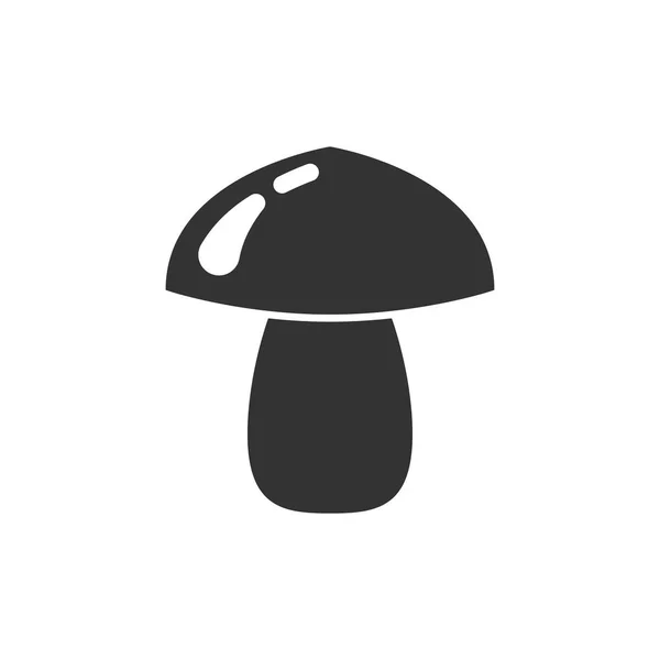 Черная икона гриба — стоковый вектор