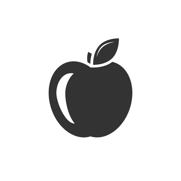 Äpple svart ikon Stockvektor