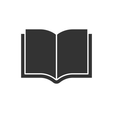 Açık kitap siyah simgesi