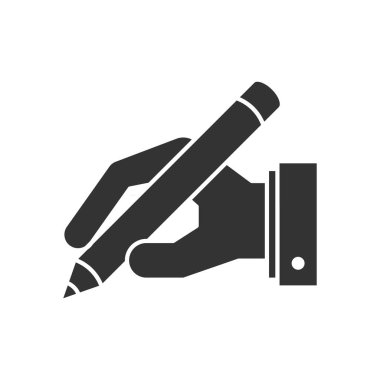 kalem simgesi tutan el