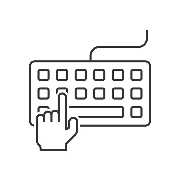Handtypen op toetsenbord — Stockvector