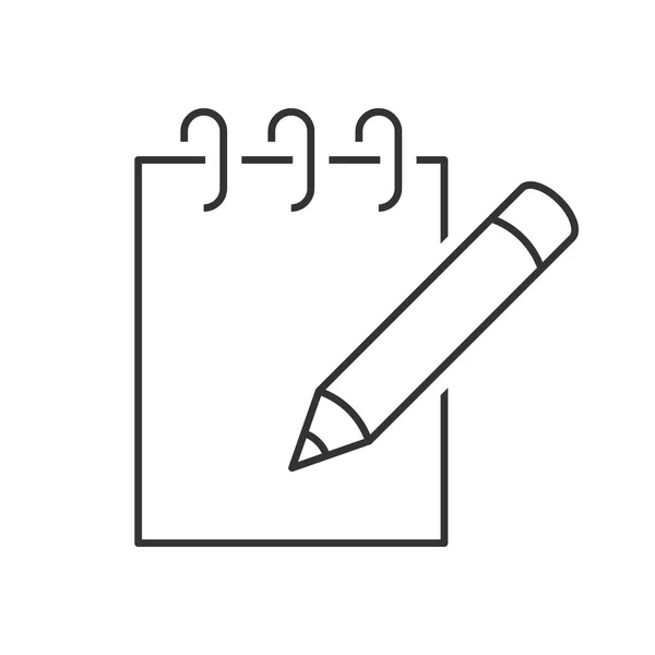 Carnet avec icône crayon — Image vectorielle