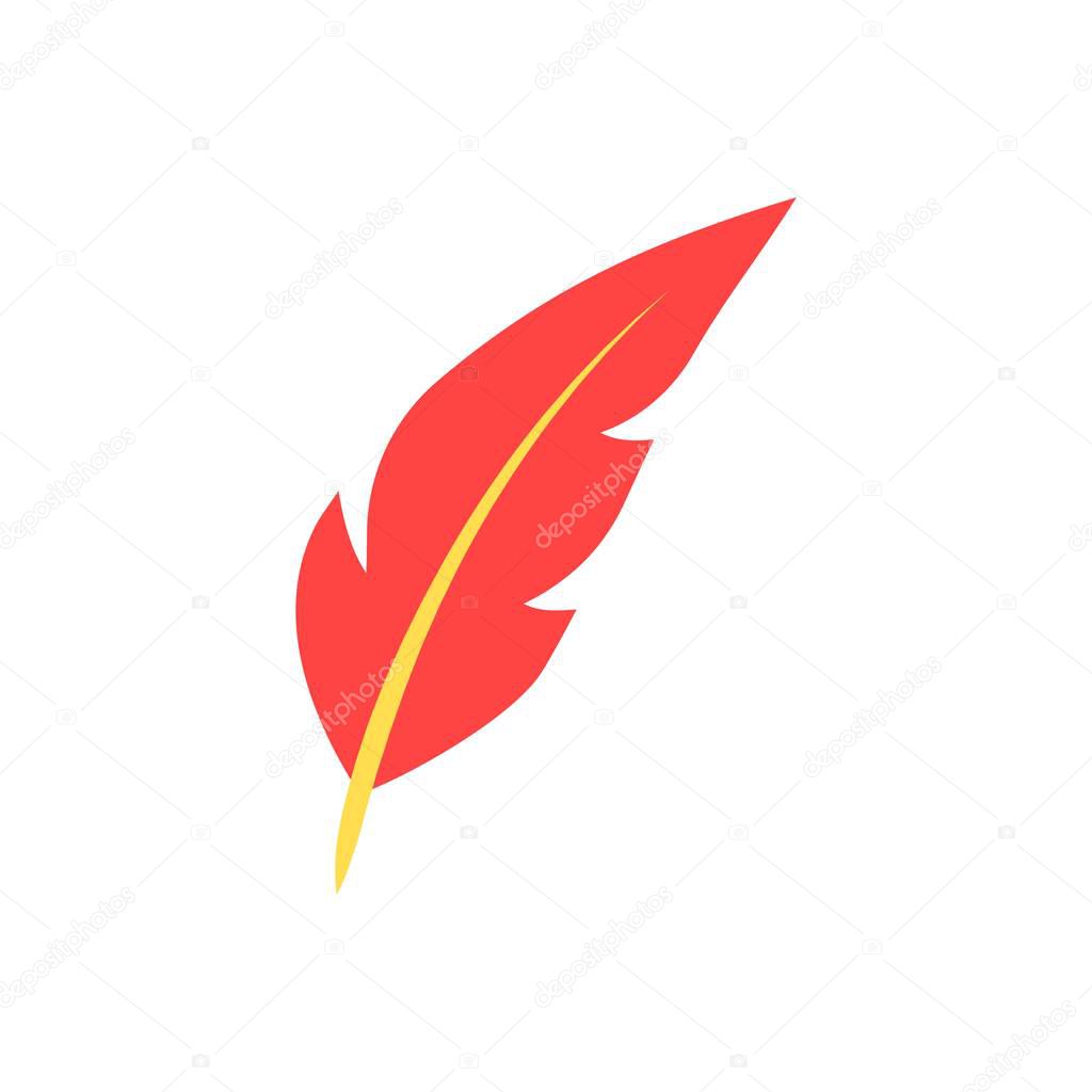 Feather pen flat icon