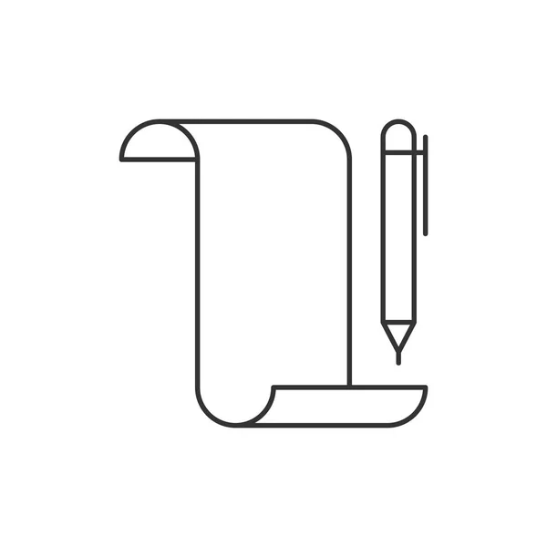 Papierrolle mit Stift — Stockvektor