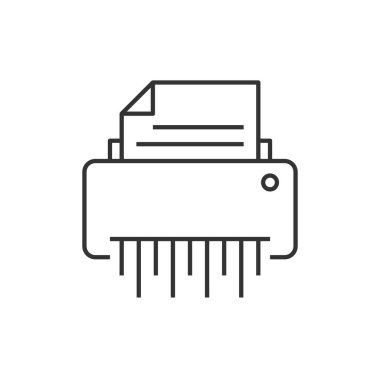 Parçalayıcı anahat simgesi beyaz arka plan üzerinde