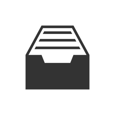 Çekmece siyah simgesi