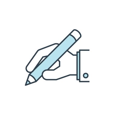 kalem simgesi tutan el