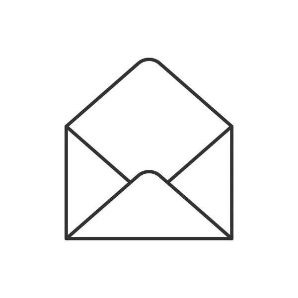 Ícone de contorno de envelope vazio — Vetor de Stock