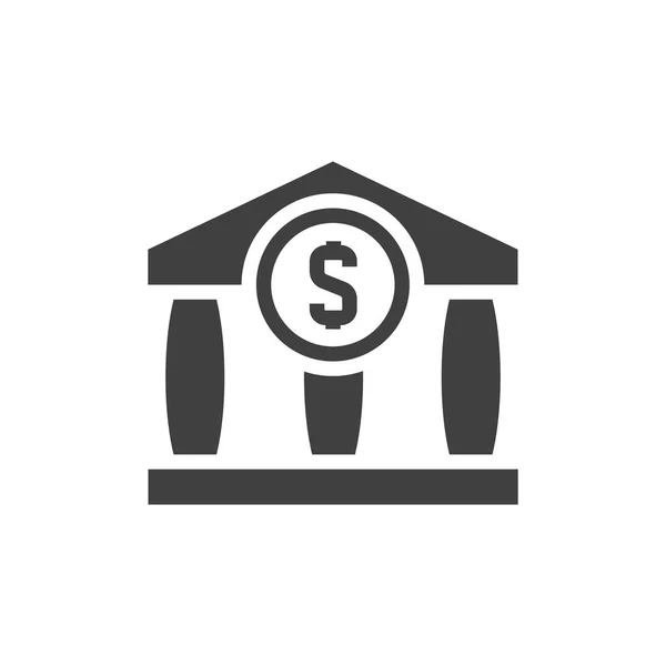 Bank black icon — Stock Vector