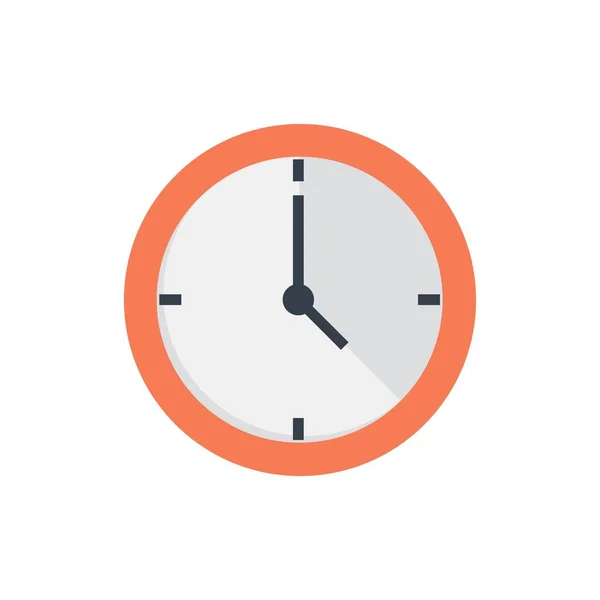 Relógio de escritório ícone plano — Vetor de Stock