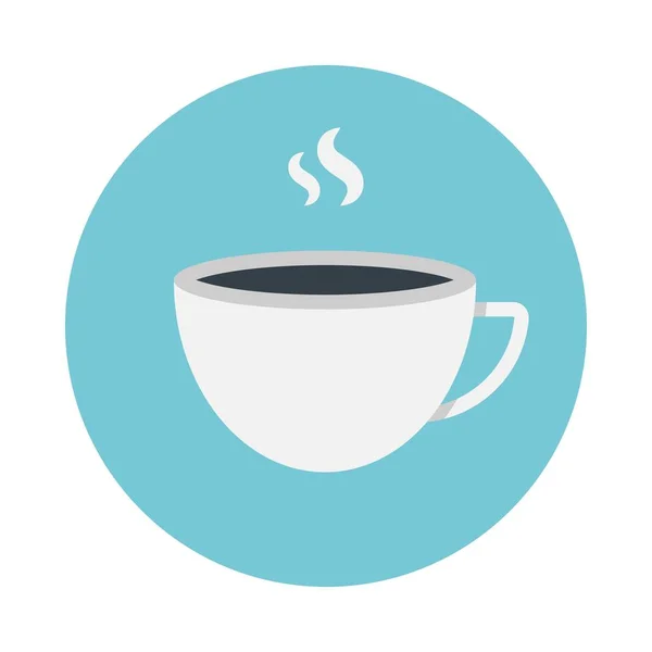 Kopje koffie platte pictogram — Stockvector