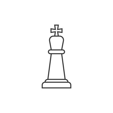 Satranç kralı anahat simgesi