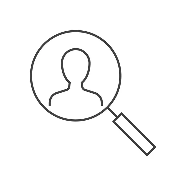 Icona del profilo di ricerca umana — Vettoriale Stock