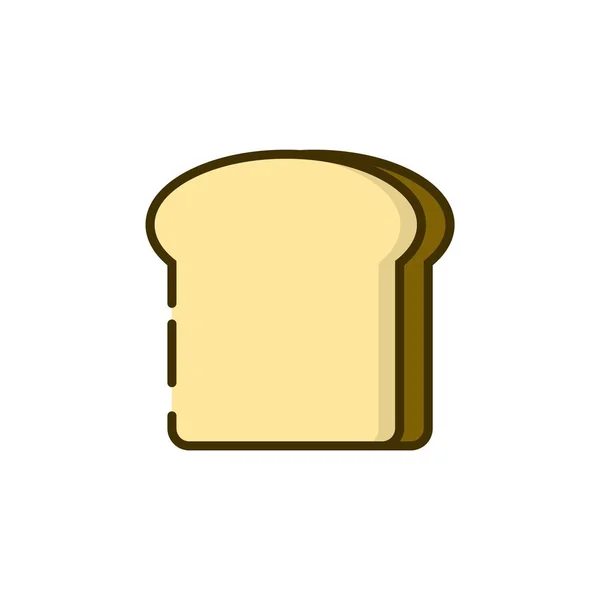Tost ekmek renk anahat simgesi — Stok Vektör
