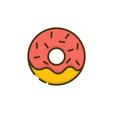 Halka anahat renk simgesi. Tatlı atıştırmalık