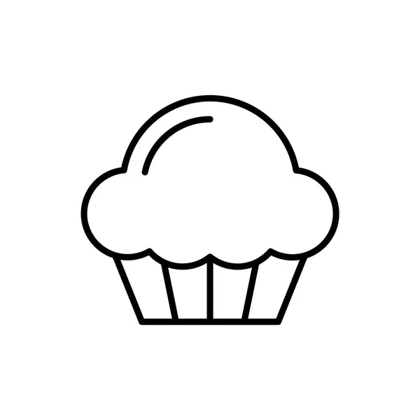 Ikonka cupdortu na bílém pozadí. Ikona Muffin — Stockový vektor