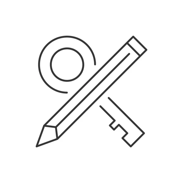 Mots-clés icône linéaire sur fond blanc. Illustration vectorielle — Image vectorielle
