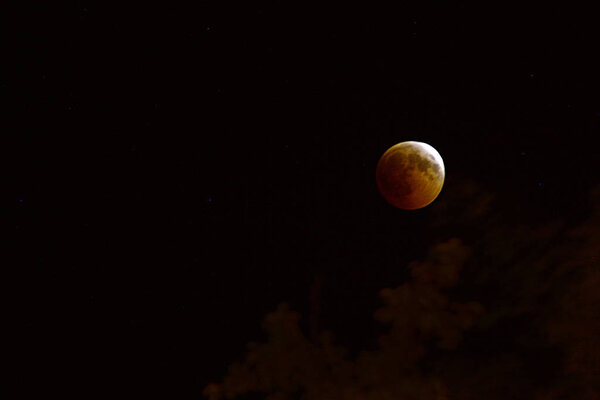 Лунное затмение, это можно увидеть раз в сто лет, а затем она длится несколько минут
