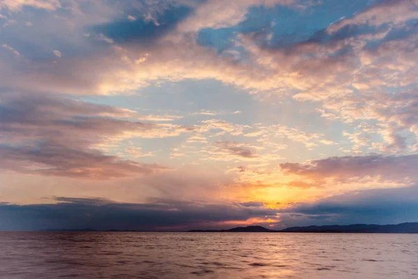 Pôr Sol Mar Amanhecer Mar Pôr Sol Mar Pôr Sol — Fotografia de Stock